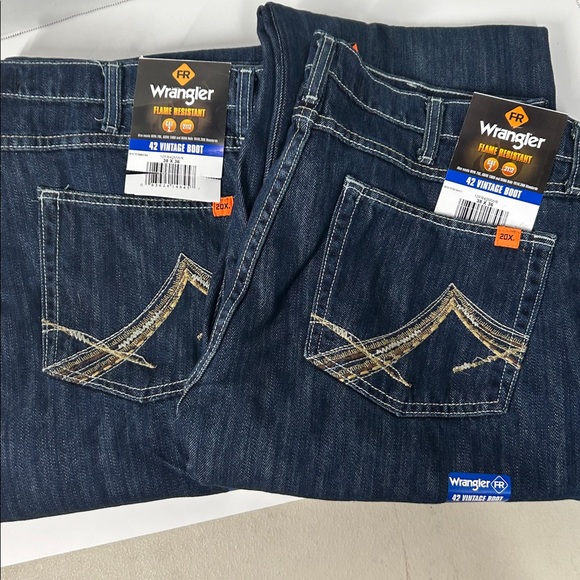 Lot of 2 NWT Wrangler FR JeansMen's 38x36Flame Resistant